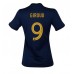 Cheap France Olivier Giroud #9 Home Football Shirt Women World Cup 2022 Short Sleeve